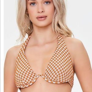 Plaid underwire High Waist Bikini